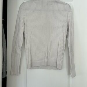 LOFT White Cowl Neck Sweater